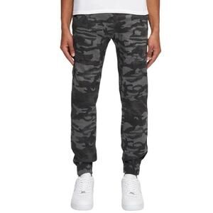 NWT Kuwalla Tee Men’s Camo Pintuck Trouser Joggers Black/Gray Size Large